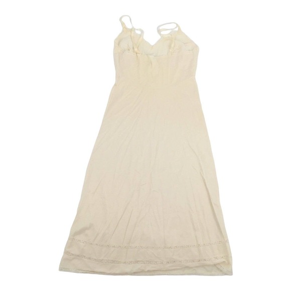 Vintage Union Made JC Penny Mid Length Slip Dress Size 12/14 Small Womens Cream - Picture 2 of 6